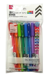 油性カラーボールペン ８色セット