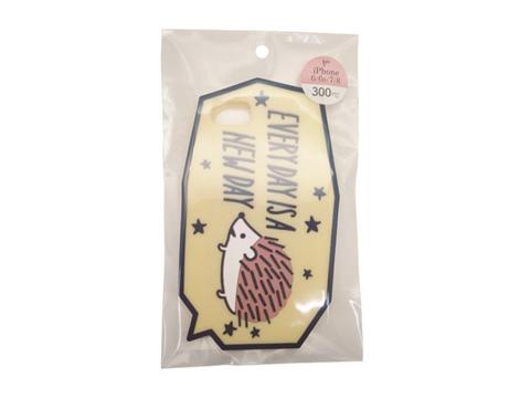 ｉＰｈｏｎｅ用ケース（６／６Ｓ／７／８、吹き出し、ハリネズミ ダイソー(DAISO)