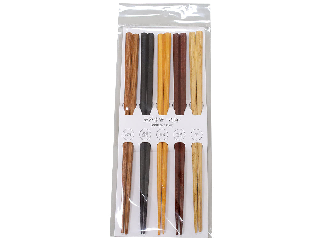 天然木箸（５膳、八角） ダイソー(DAISO)