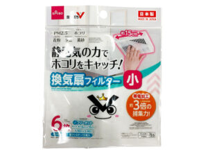 静電気ホコリとりフィルター（落ち落ちＶ、換気扇用、小６枚） ダイソー(DAISO)