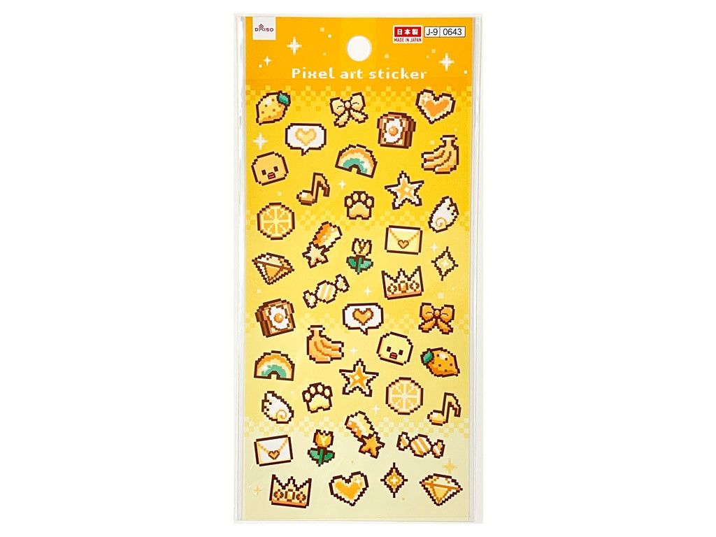 シール（ピクセルアート、イエロー） ダイソー(DAISO)