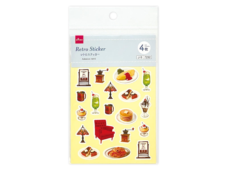 レトロステッカー（夏柄、喫茶） ダイソー(DAISO)