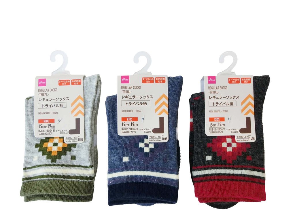 レギュラーソックス（キッズ、トライバル柄） ダイソー(DAISO)