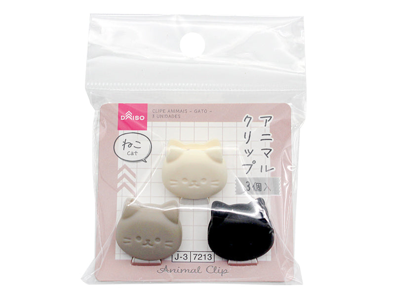 アニマルクリップ（ねこ、３個） ダイソー(DAISO)
