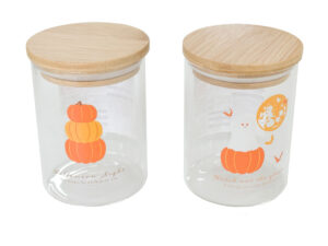ハロウィンガラスキャニスター（竹蓋付） ダイソー(DAISO)