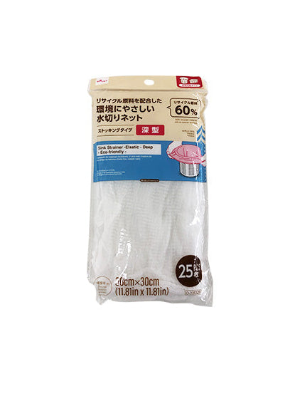 再生原料配合水切りネット（ストッキング、深型、２５枚） ダイソー(DAISO)