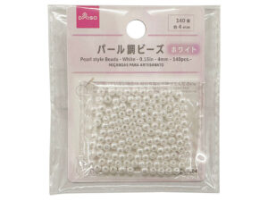 パール調ビーズ（ホワイト、１４０個） ダイソー(DAISO)
