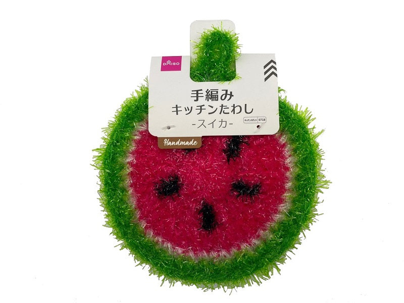 手編みキッチンたわし（スイカ） ダイソー(DAISO)