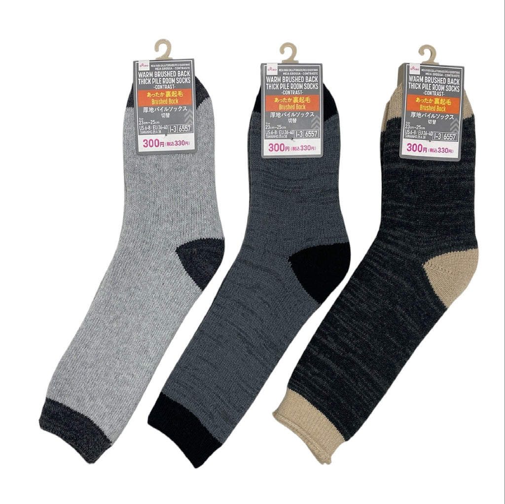 厚地パイルソックス（切替） ダイソー(DAISO)