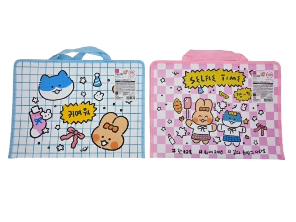 取っ手付ファイルケース（韓国スタイルキャラクター） ダイソー(DAISO)