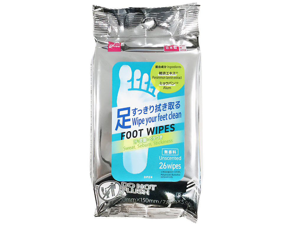 メンズ すっきり足ふきシート（無香料、２６枚） ダイソー(DAISO)