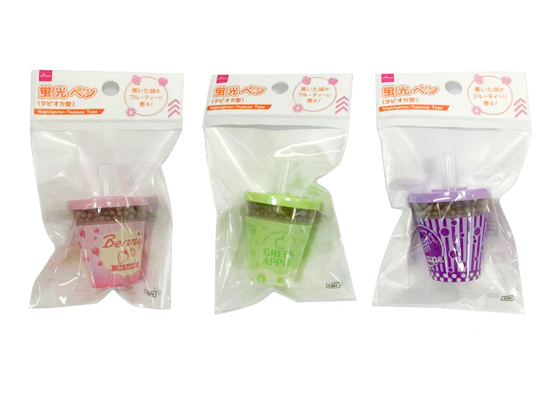 蛍光ペン（タピオカ型） ダイソー(DAISO)