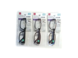 バネ付老眼鏡（スクエア、４度数） ダイソー(DAISO)