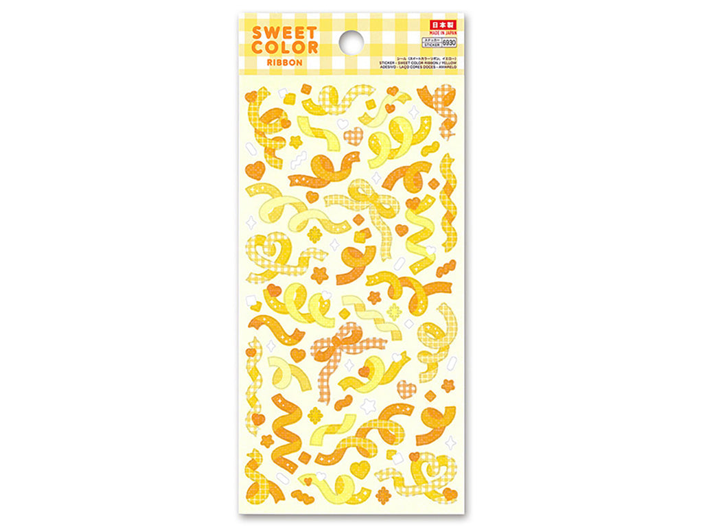 シール（スイートカラーリボン、イエロー） ダイソー(DAISO)