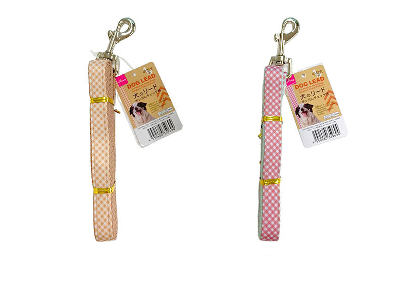 犬のリード（中型犬用、ギンガムチェック柄） ダイソー(DAISO)