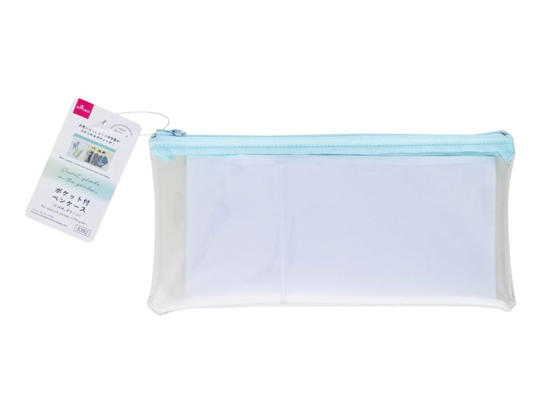 ポケット付ペンケース（ＣＨＭ、グリーン） ダイソー(DAISO)
