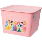 フタ付スクエア収納ボックス、深型（ディズニープリンセス） ダイソー(DAISO)