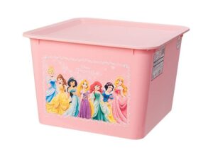 フタ付スクエア収納ボックス、深型（ディズニープリンセス） ダイソー(DAISO)
