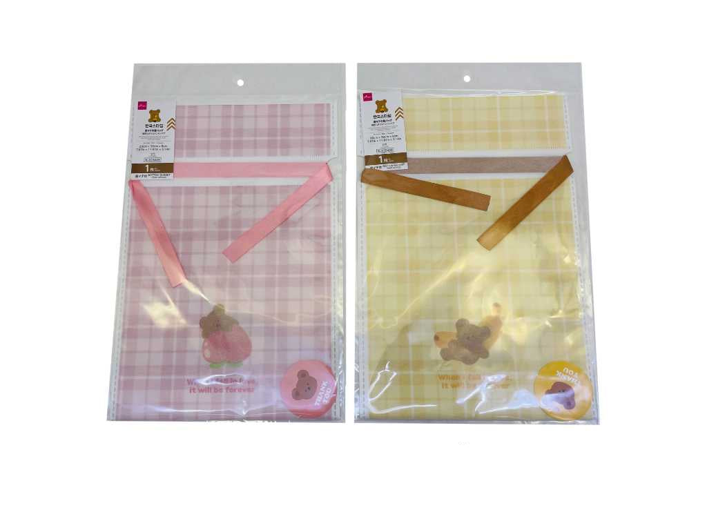 底マチ巾着バッグ（韓国スタイルトントンベア） ダイソー(DAISO)