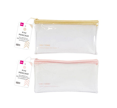 ビニールペンケース（ＭＴＣ、ブルーミングピンク、ベイクドベージュ、フラット） ダイソー(DAISO)