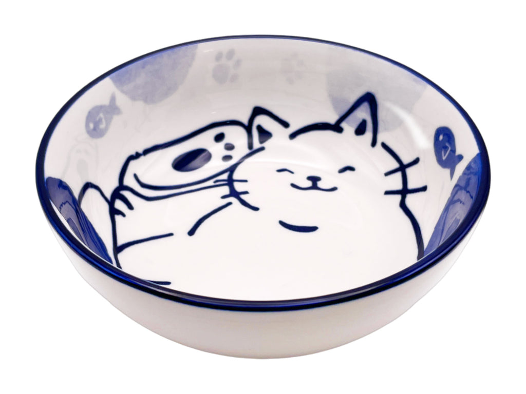 浅鉢（藍にゃんこ） ダイソー(DAISO)