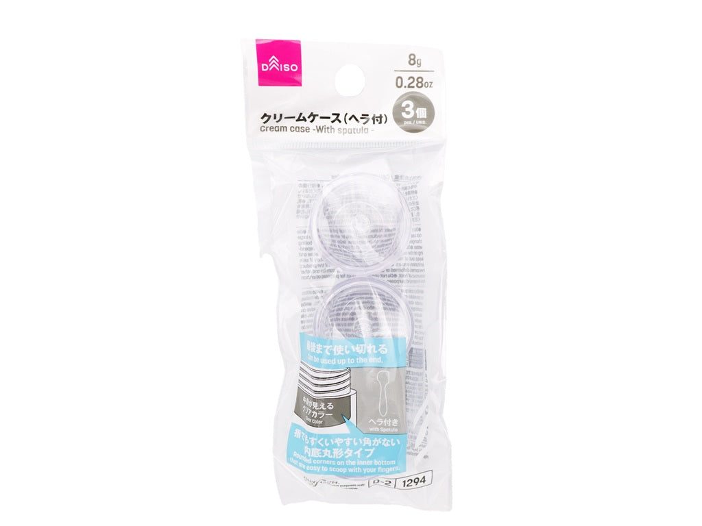 クリームケース（ヘラ付、３個） ダイソー(DAISO)