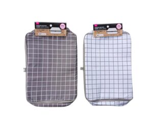 マチあり収納ケース（クッション付、チェック） ダイソー(DAISO)
