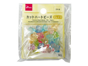 カットハートビーズ（ミックス、２４個） ダイソー(DAISO)