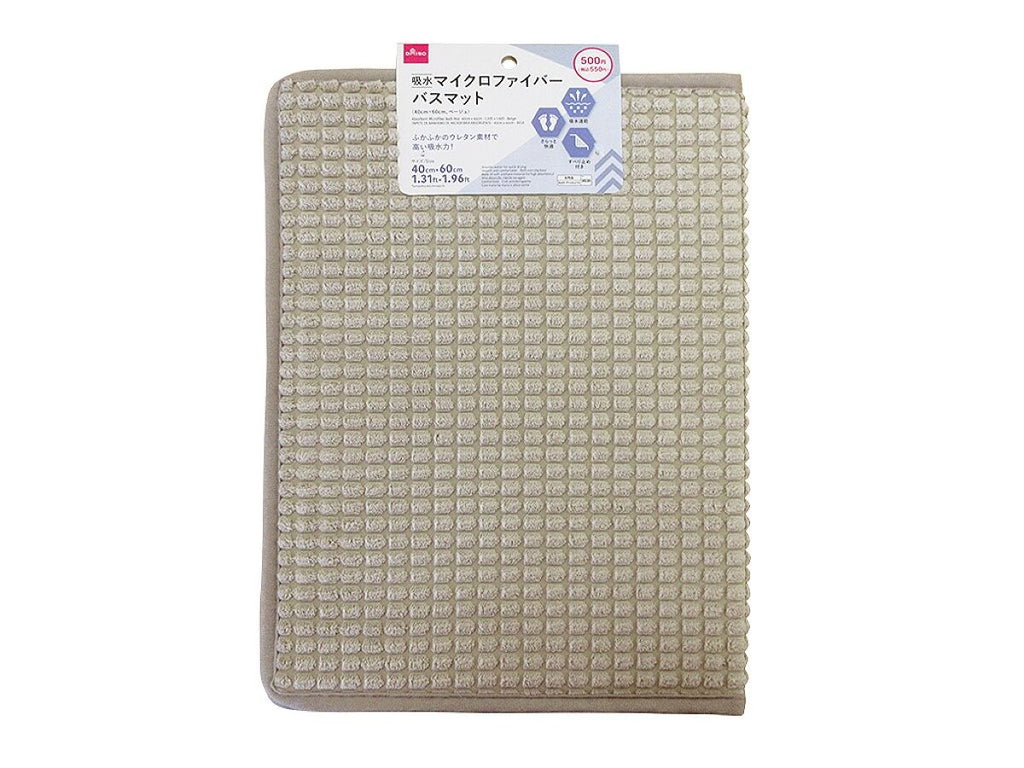 吸水マイクロファイバーバスマット（ベージュ） ダイソー(DAISO)
