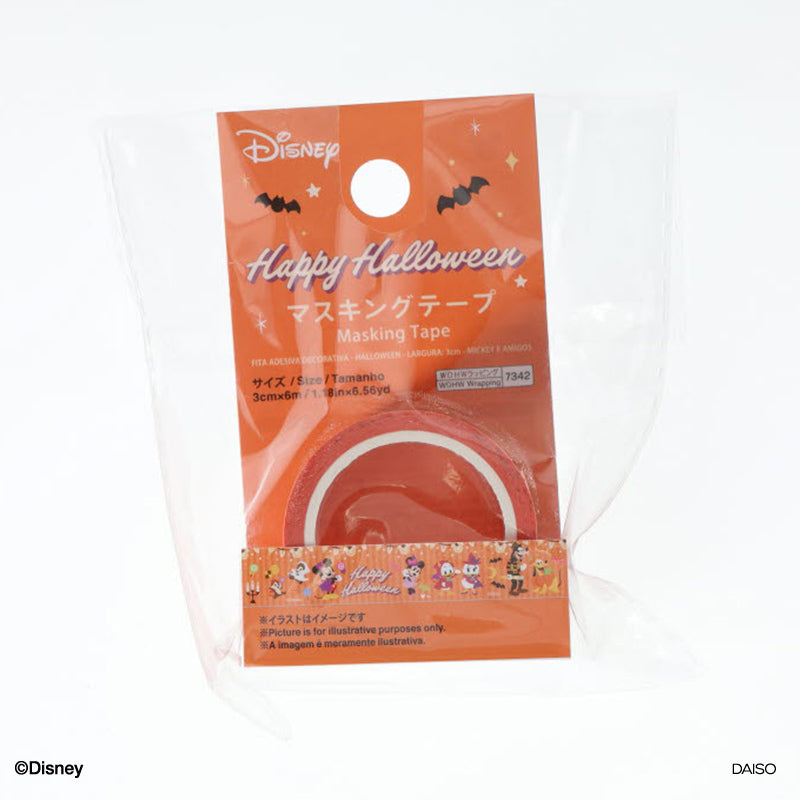 マスキングテープ、ハロウィンＣＤ、太幅３ｃｍ（ミッキー＆フレンズ） ダイソー(DAISO)
