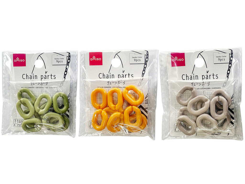 チェーンパーツ（スモーキーカラー、９個） ダイソー(DAISO)