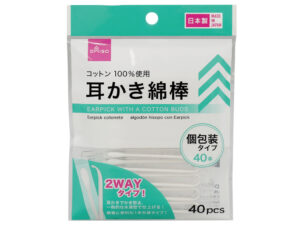 耳かき綿棒４０本 １本包装 ダイソー(DAISO)
