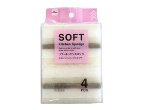 ソフトキッチンスポンジ（４個） ダイソー(DAISO)