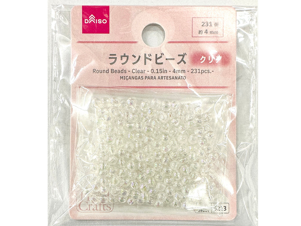 ラウンドビーズ（クリア、２３１個） ダイソー(DAISO)