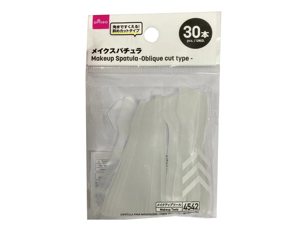 メイクスパチュラ（斜めカット型、３０本） ダイソー(DAISO)