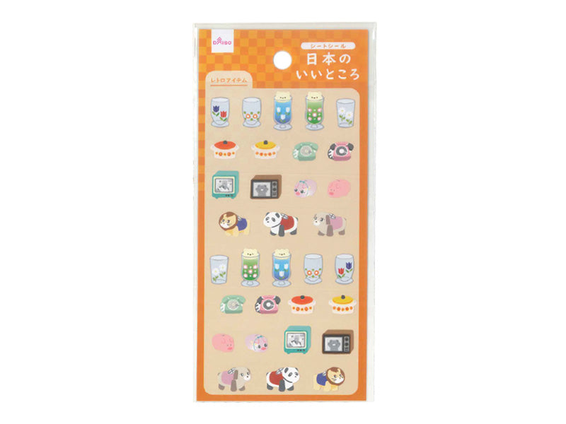 シートシール（日本のいいところ、レトロアイテム） ダイソー(DAISO)