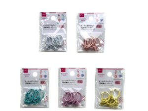 キーホルダーパーツ（回転軸付、カラー、４個入） ダイソー(DAISO)