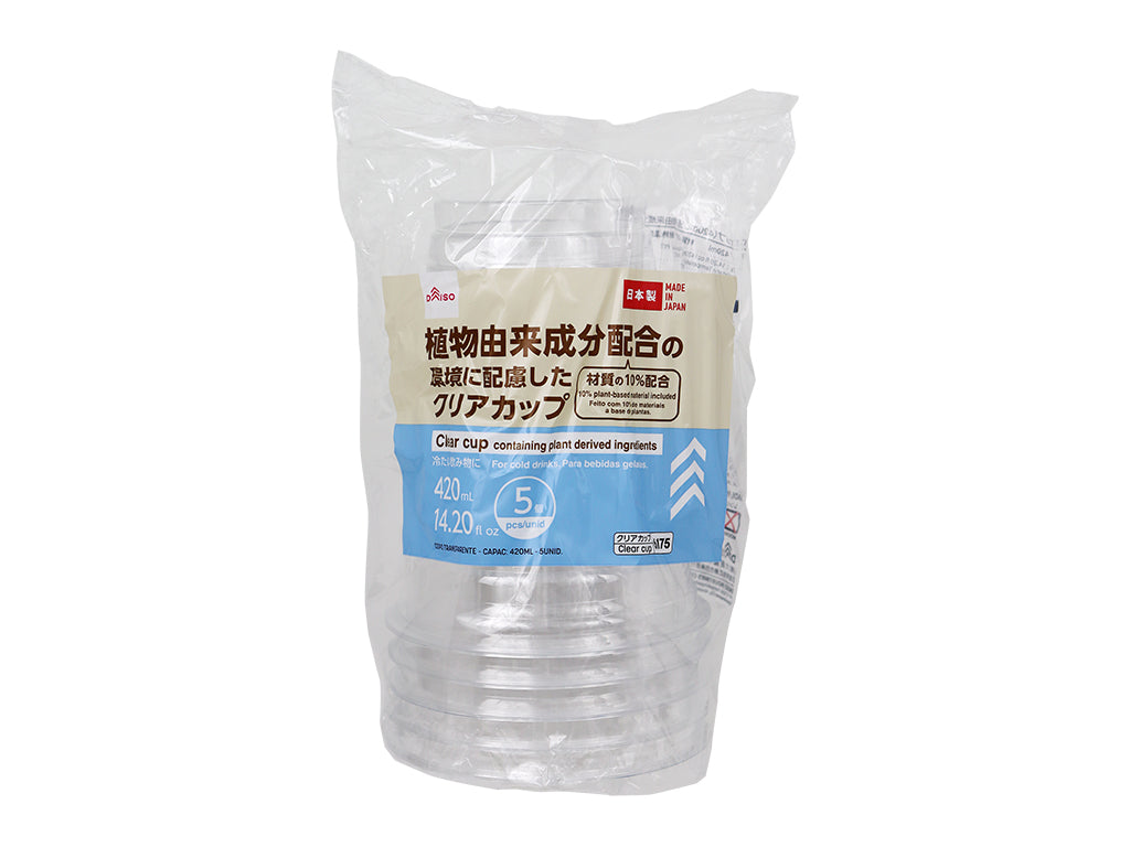 クリアカップ（５個、植物由来成分配合） ダイソー(DAISO)