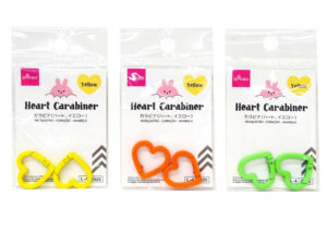 カラビナ（ハート、イエロー・オレンジ・グリーン） ダイソー(DAISO)