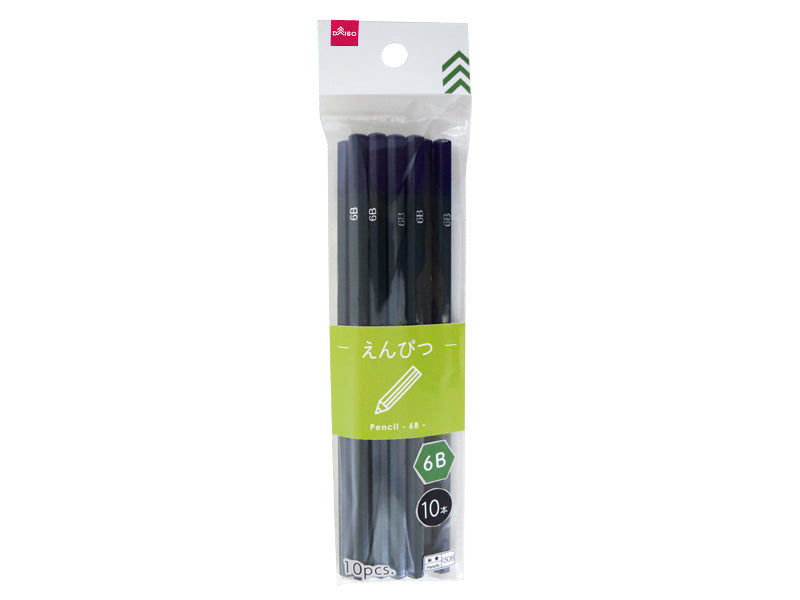 鉛筆（６Ｂ、１０本） ダイソー(DAISO)