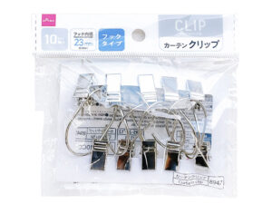 カーテンクリップ（シルバーカラー、１０個） ダイソー(DAISO)