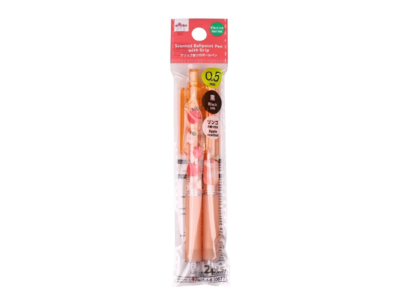グリップ香り付ボールペン（２本、リンゴの香り） ダイソー(DAISO)