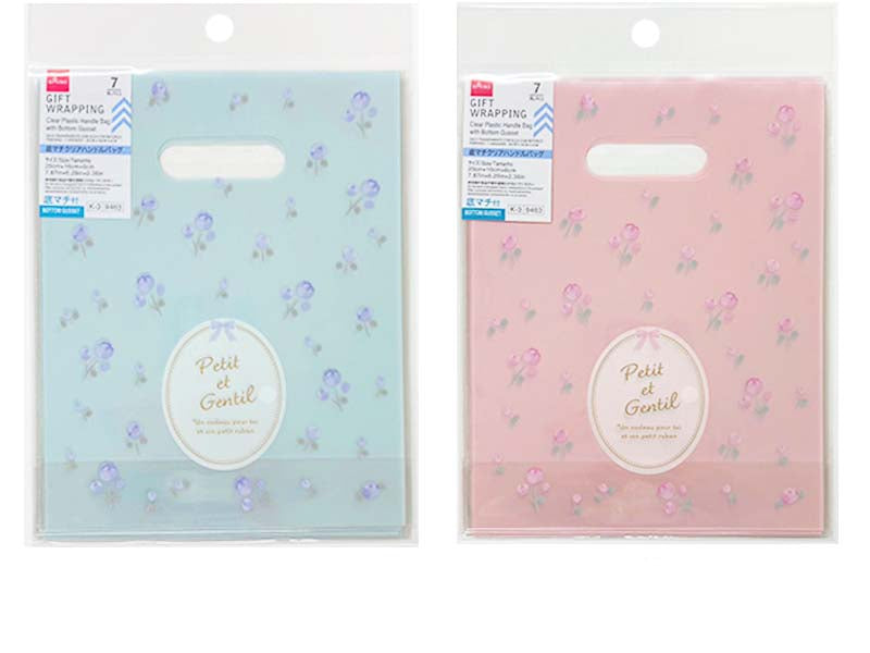 底マチクリアハンドルバッグ（フェミニン、７枚） ダイソー(DAISO)
