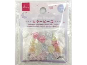 ゆめかわカラービーズ（ハート、ミックス、１８個） ダイソー(DAISO)