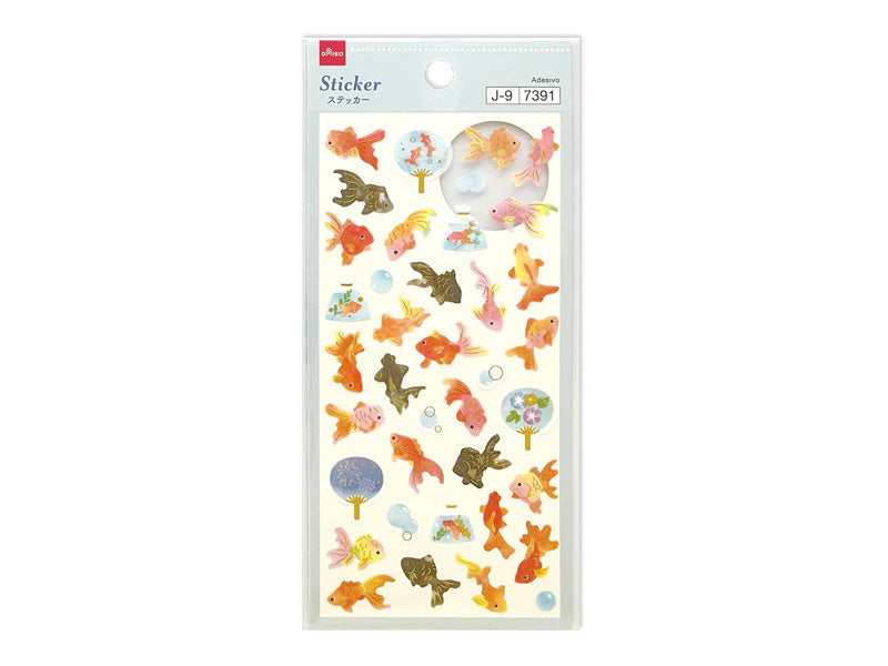 ステッカー（夏柄、金魚） ダイソー(DAISO)