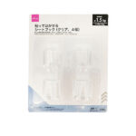 貼ってはがせるシートフック（クリア、４個） ダイソー(DAISO)