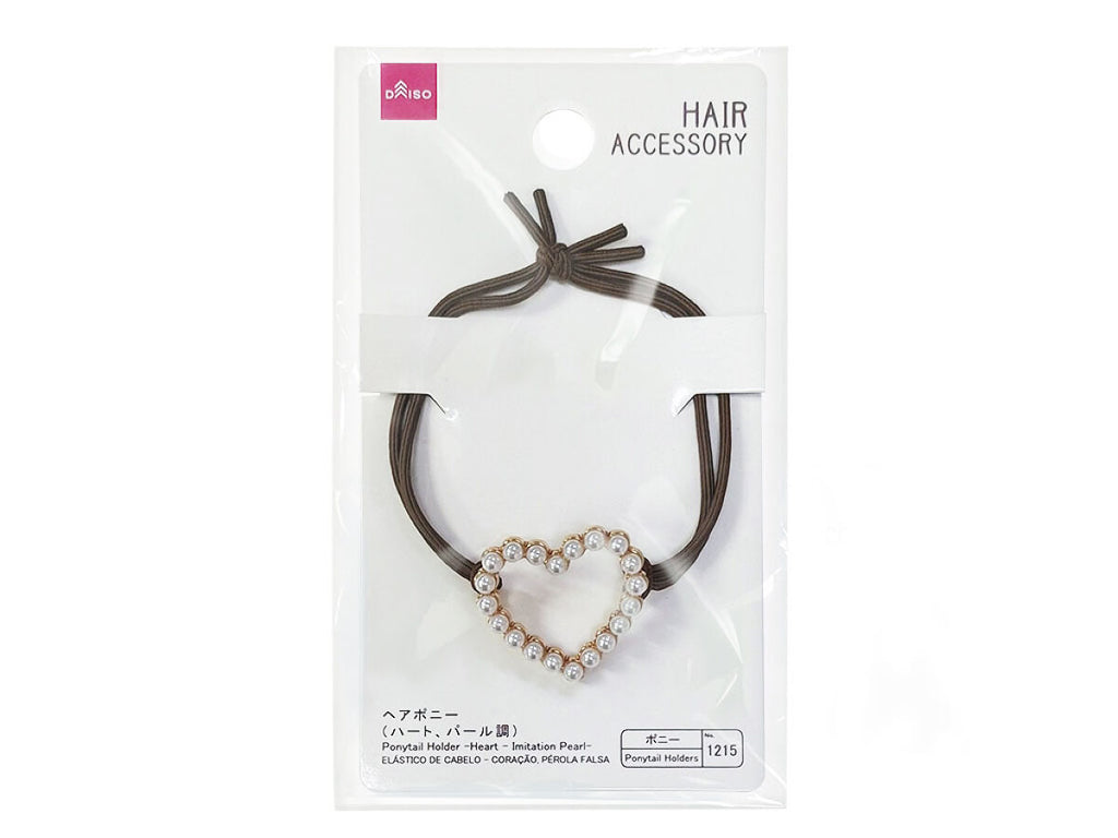ヘアポニー（ハート、パール調） ダイソー(DAISO)