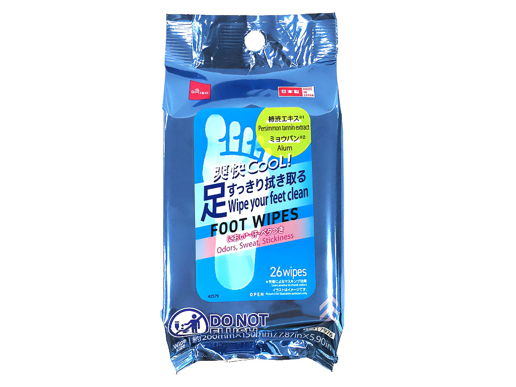 メンズ すっきり足ふきシート（爽快クール、２６枚） ダイソー(DAISO)