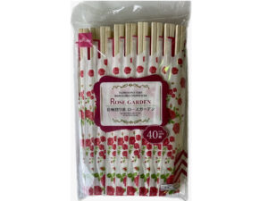 割り箸（花柄、ローズガーデン、４０膳） ダイソー(DAISO)
