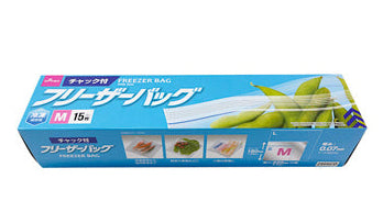 フリーザーバッグ（チャック付、Ｍ、１５枚、冷凍保存用） ダイソー(DAISO)